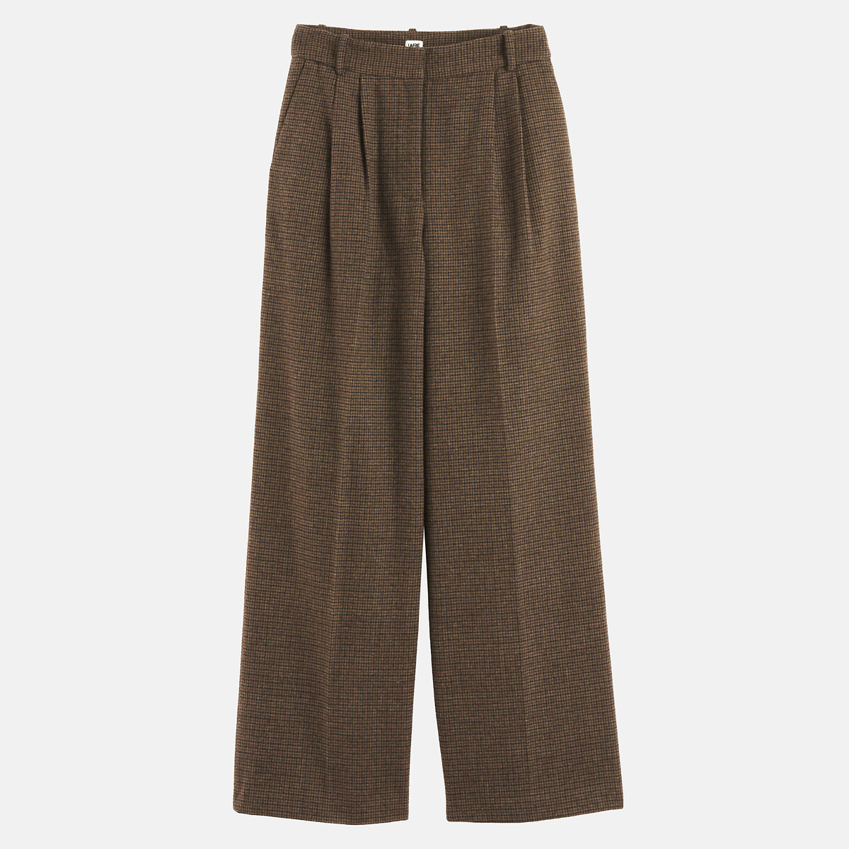 Weite Hose mit Karomuster und Bundfalten braun kariert, LA REDOUTE COLLECTIONS