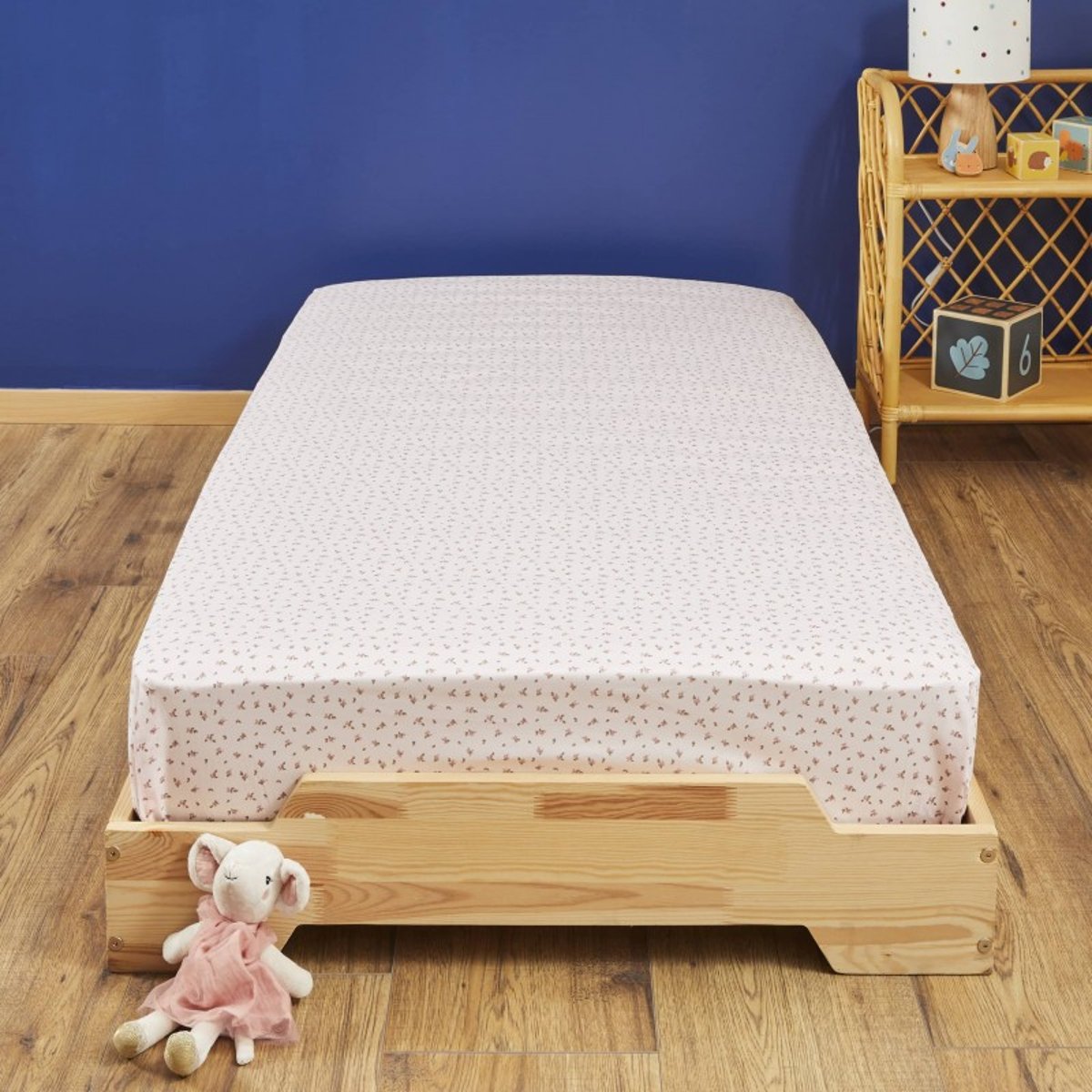 Drap housse Maya rose, LES MATELAS DE MORPHEE
