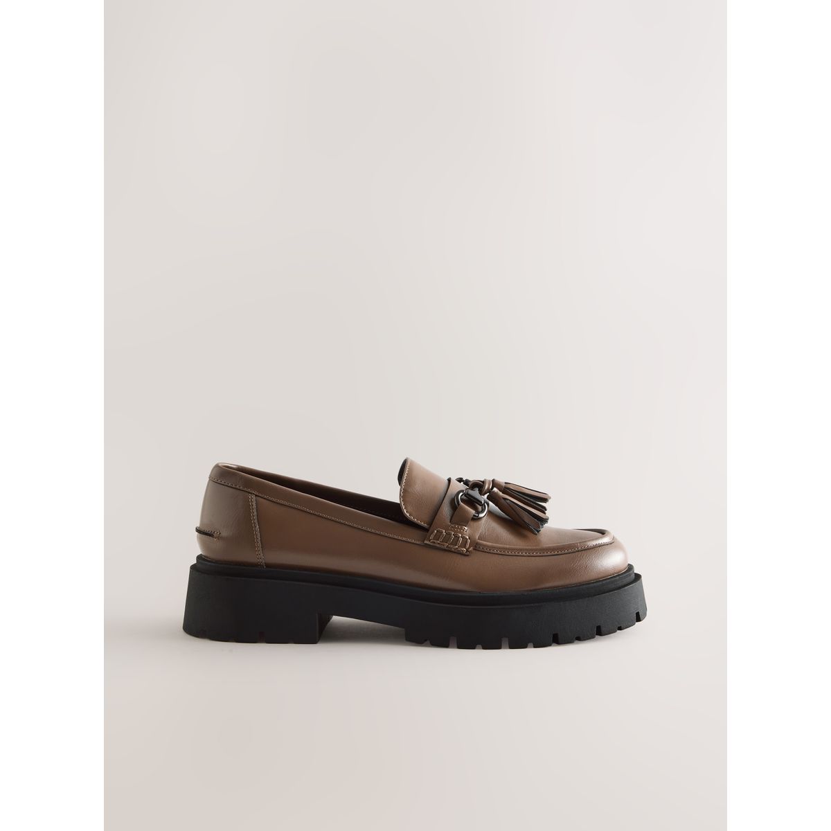 Mocassins plateforme à glands forever comfort marron moka, NEXT