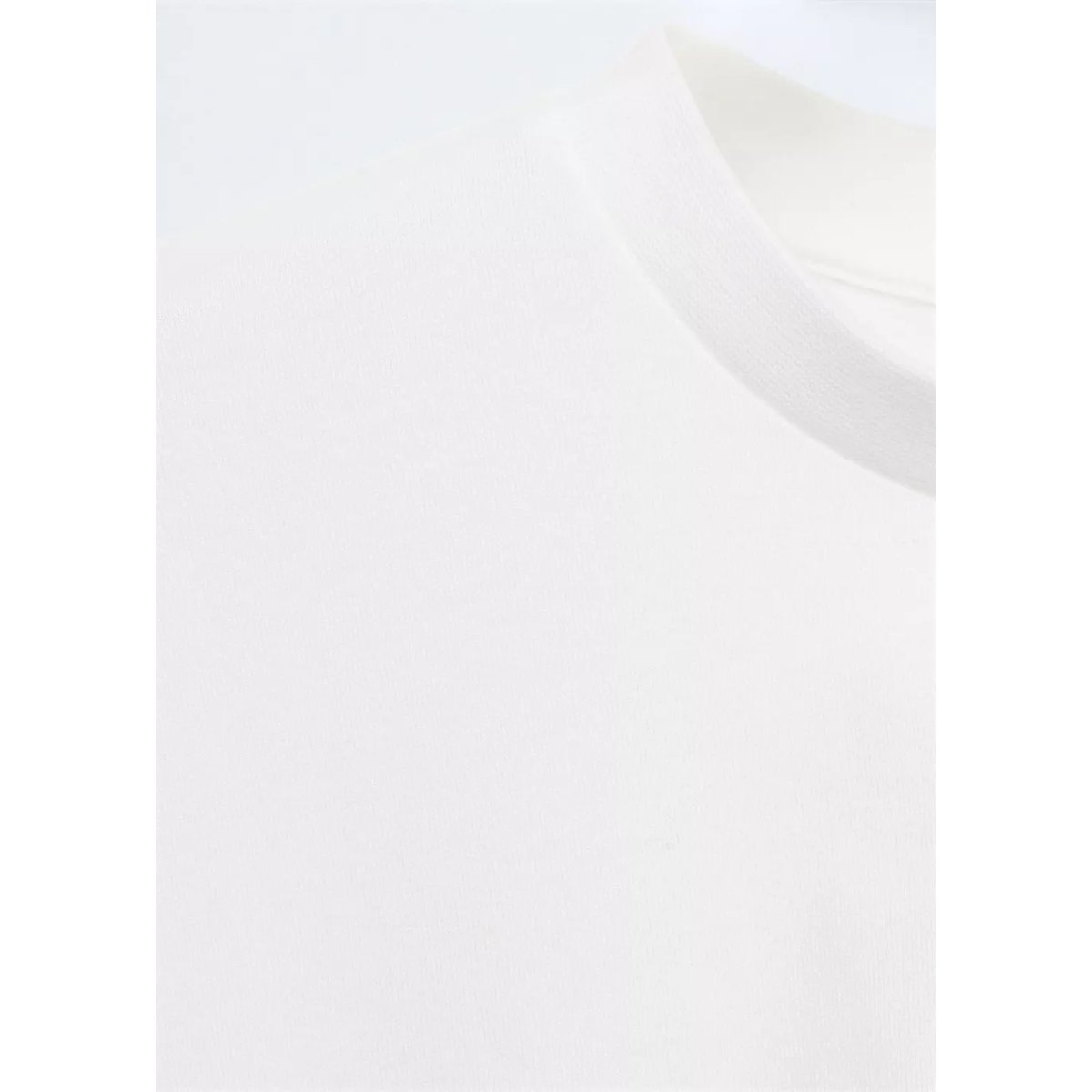 T-shirt froncé coton blanc, MANGO