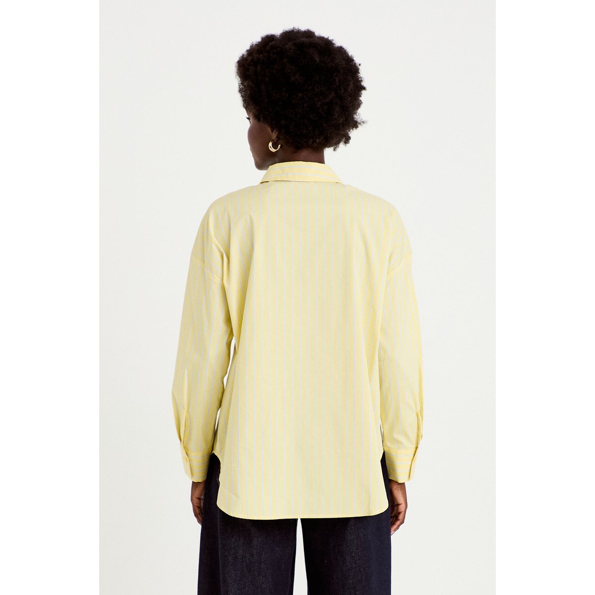 Chemise oversize manches longues jaune, CACHE CACHE