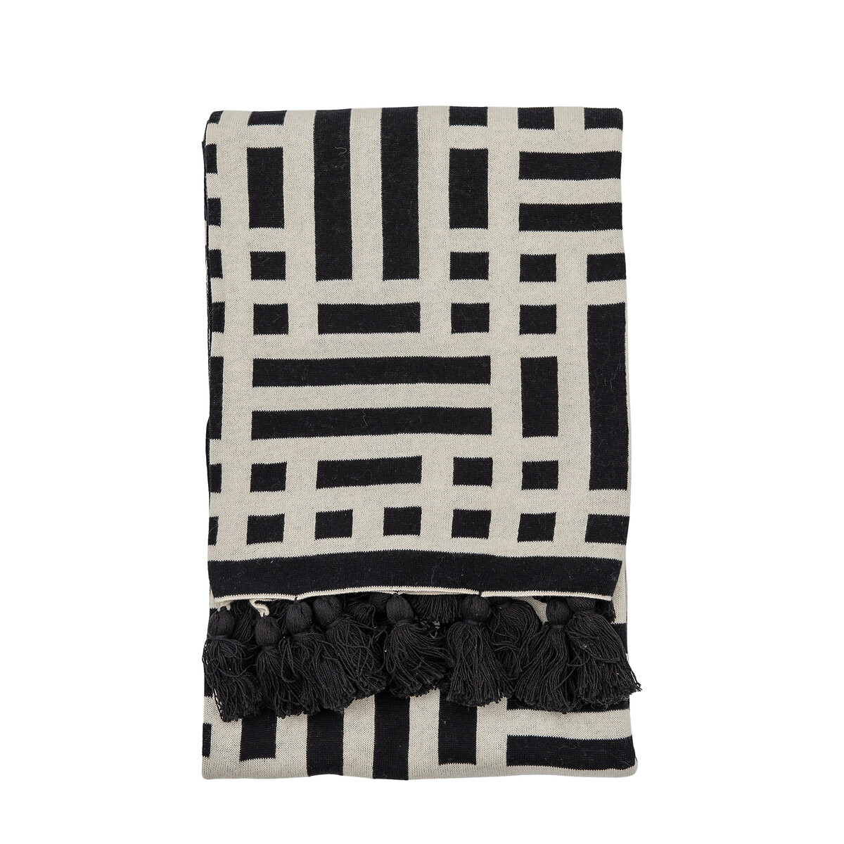 Burton Fitted Tassel Throw black, ÉDITÉ