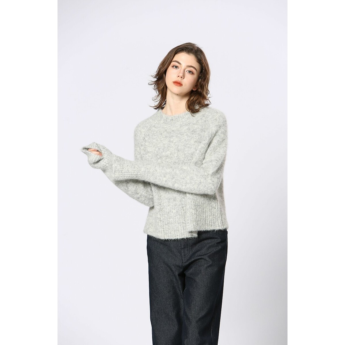 Crew Neck Jumper grey, SEE U SOON