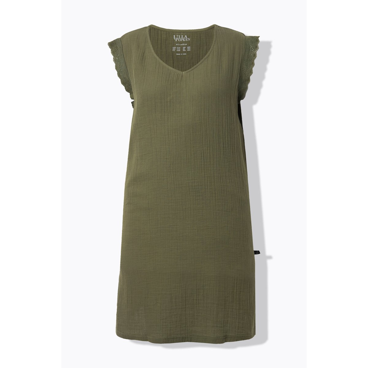 Chemise de nuit en mousseline vert olive, ULLA POPKEN