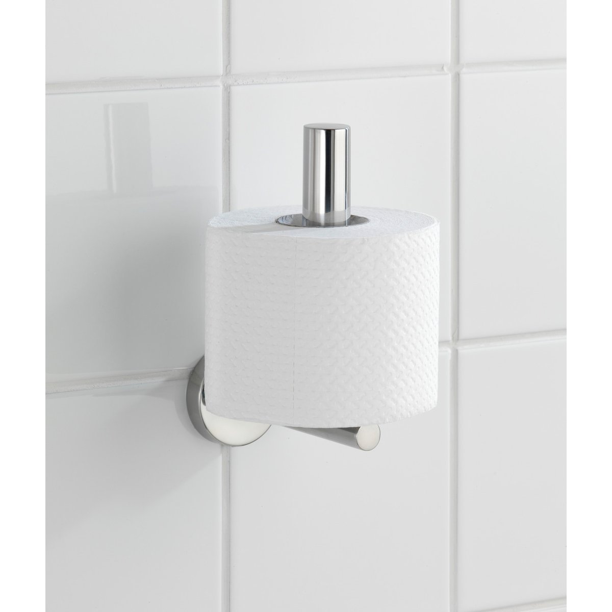 Stockage Rouleau Papier Toilette mural BOSIO chromé brillant, WENKO