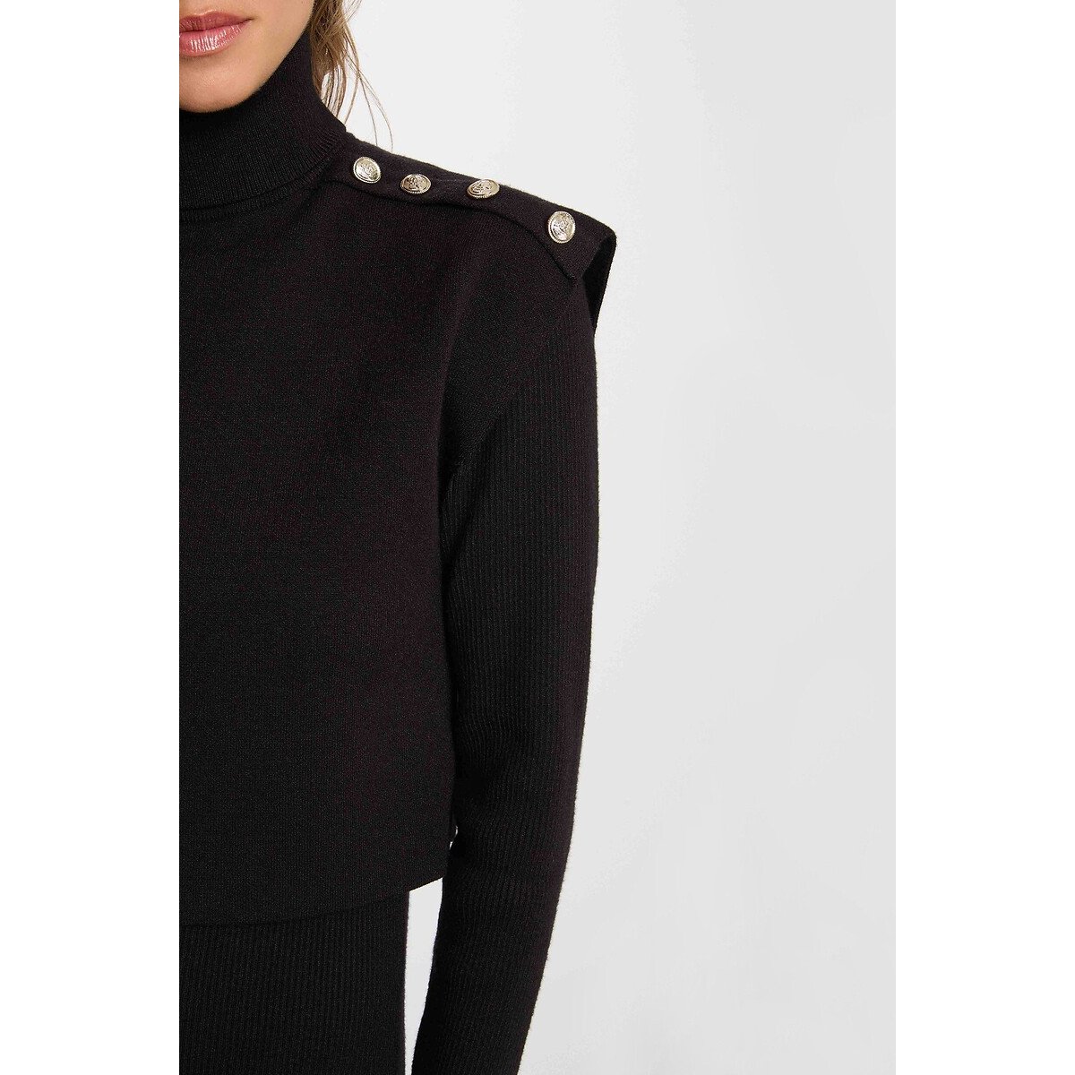 Vestido de malha dois em um preto , MORGAN