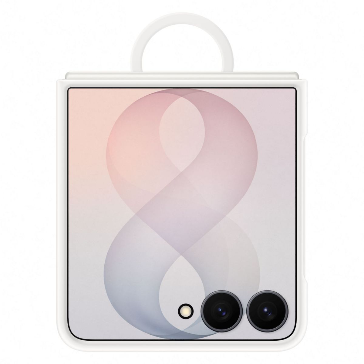 Coque Flip 8 Silicone anneau magnétique Crème couleur unique, SAMSUNG