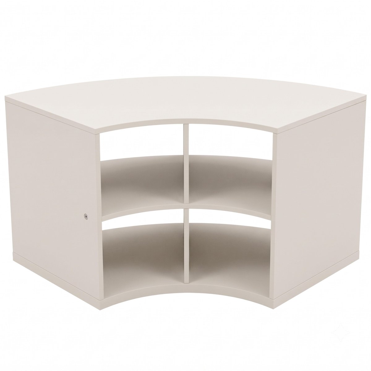 Meuble TV d'angle coloré 120 cm, LUKE crème, OVIALA