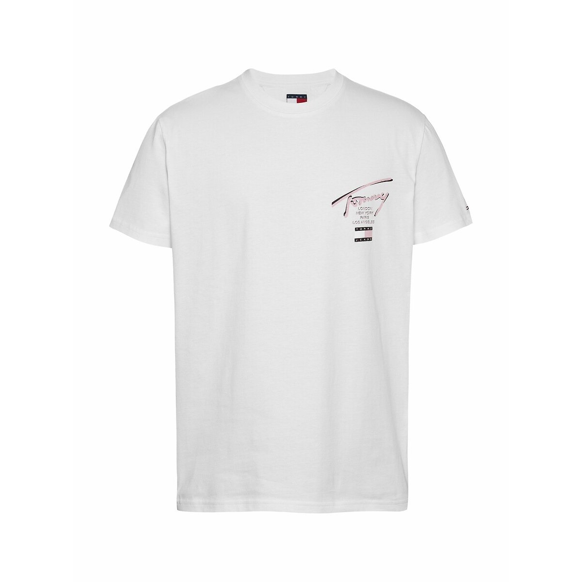 Signature Crew Neck T-Shirt white, TOMMY JEANS