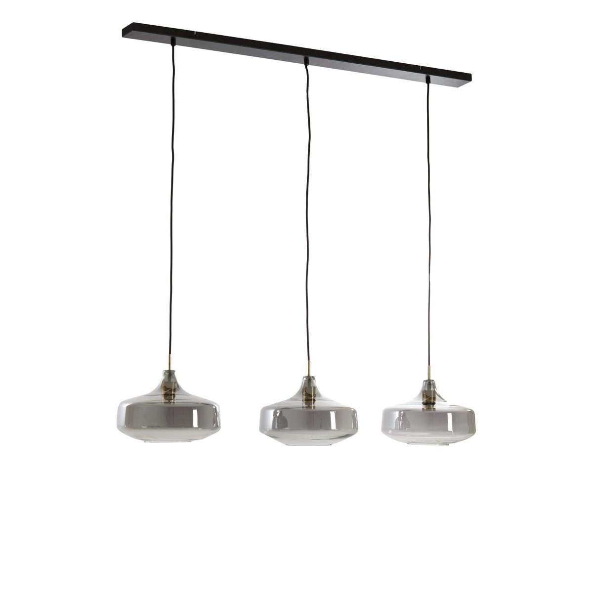 Lampe Suspendue Verre SOLNA bronze antique, LIGHT & LIVING 