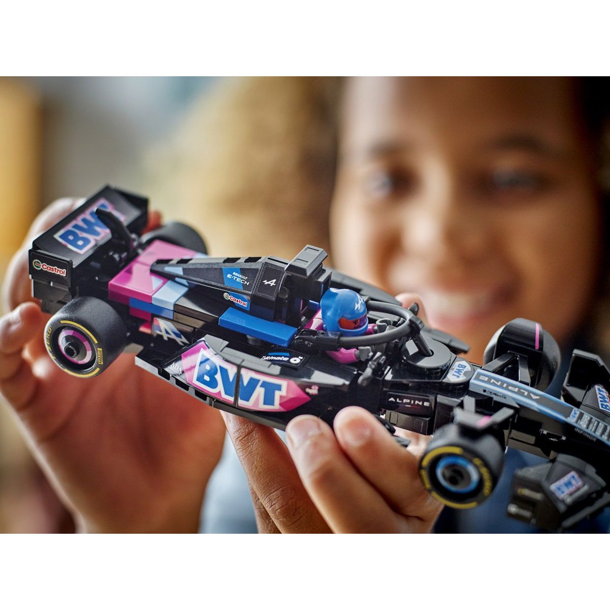 LEGO Speed Champions - Voiture F1 BWT Alpine Team A524 - Modèle de Course 2024 noir, LEGO