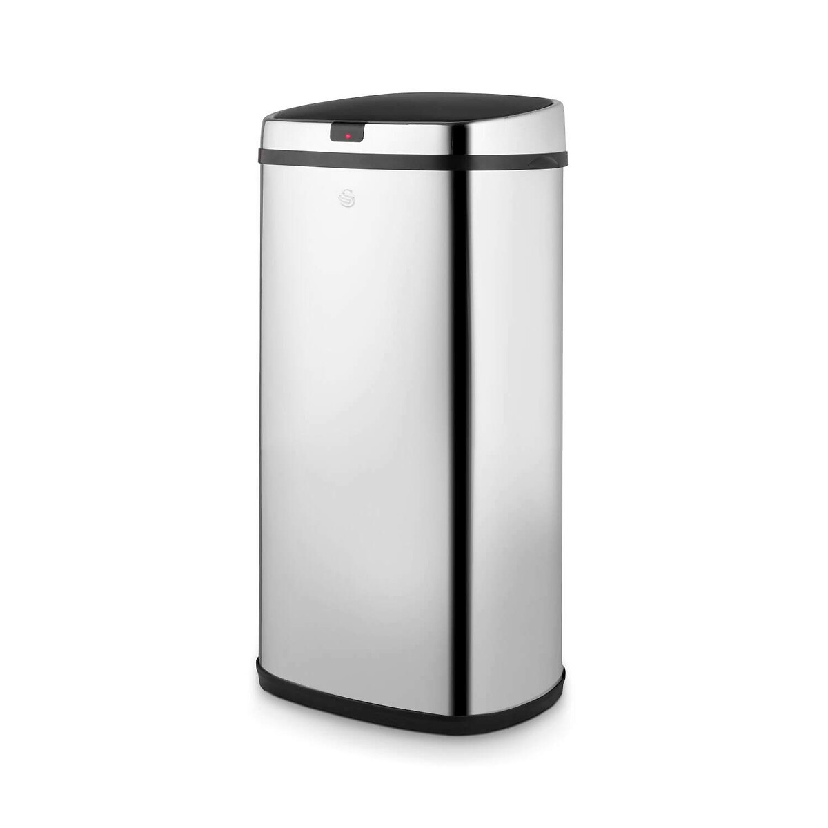 42L Stainless Steel Square Sensor Bin silver-coloured, SWAN