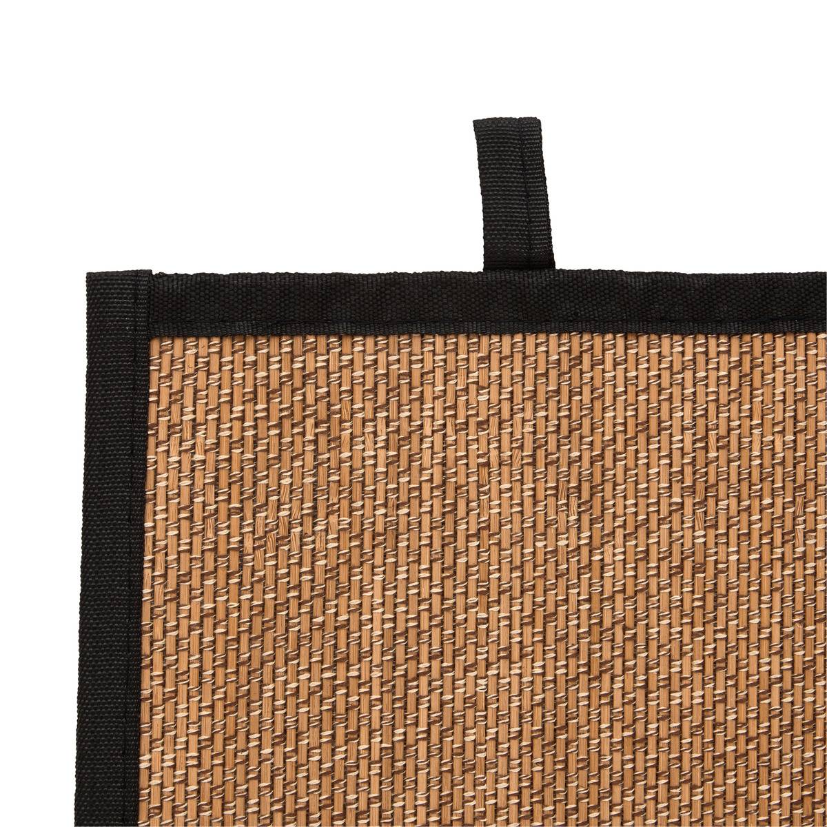 Tapis de bain rectangulaire en bambou STEMY noir, 5FIVE SIMPLY SMART