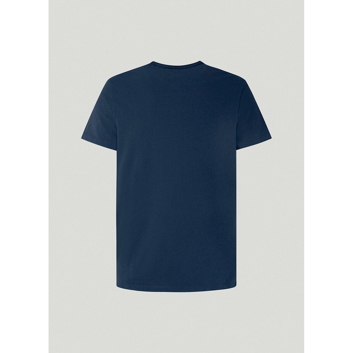 T-shirt col rond stretch Original Basic bleu marine, PEPE JEANS