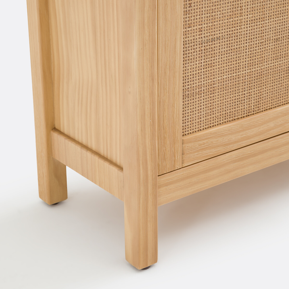 Sapateira, pinho maciço e cana de rattan, Gabin natural, LA REDOUTE INTERIEURS