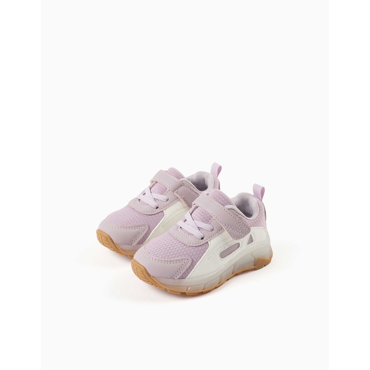 Baskets lumineuses avec semelle antidérapante mauve lilas, ZIPPY