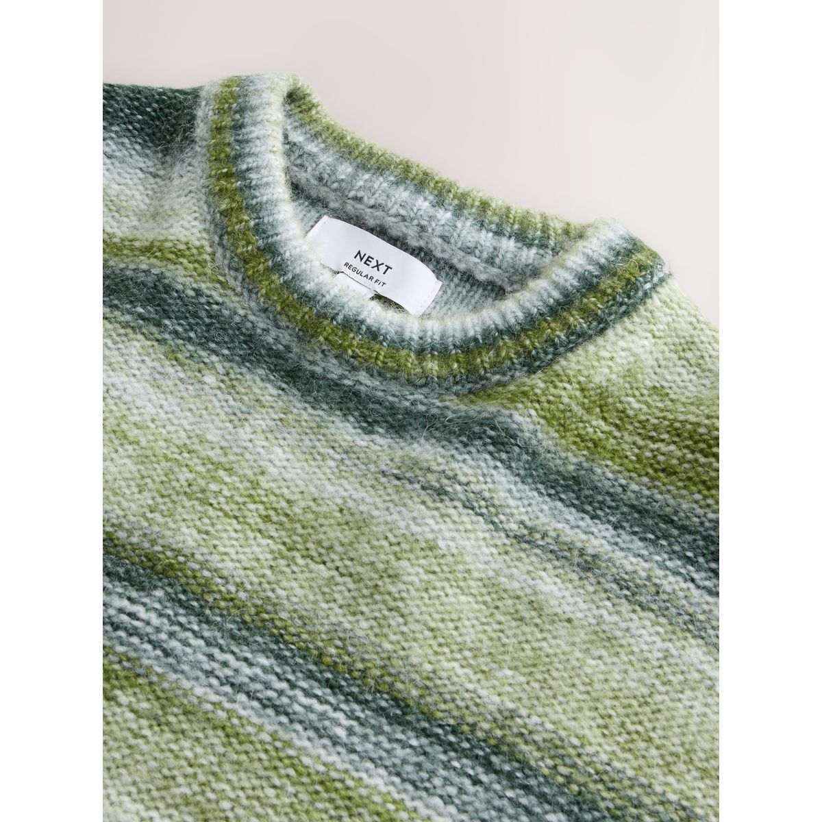 Pull à rayures space-dye vert, NEXT