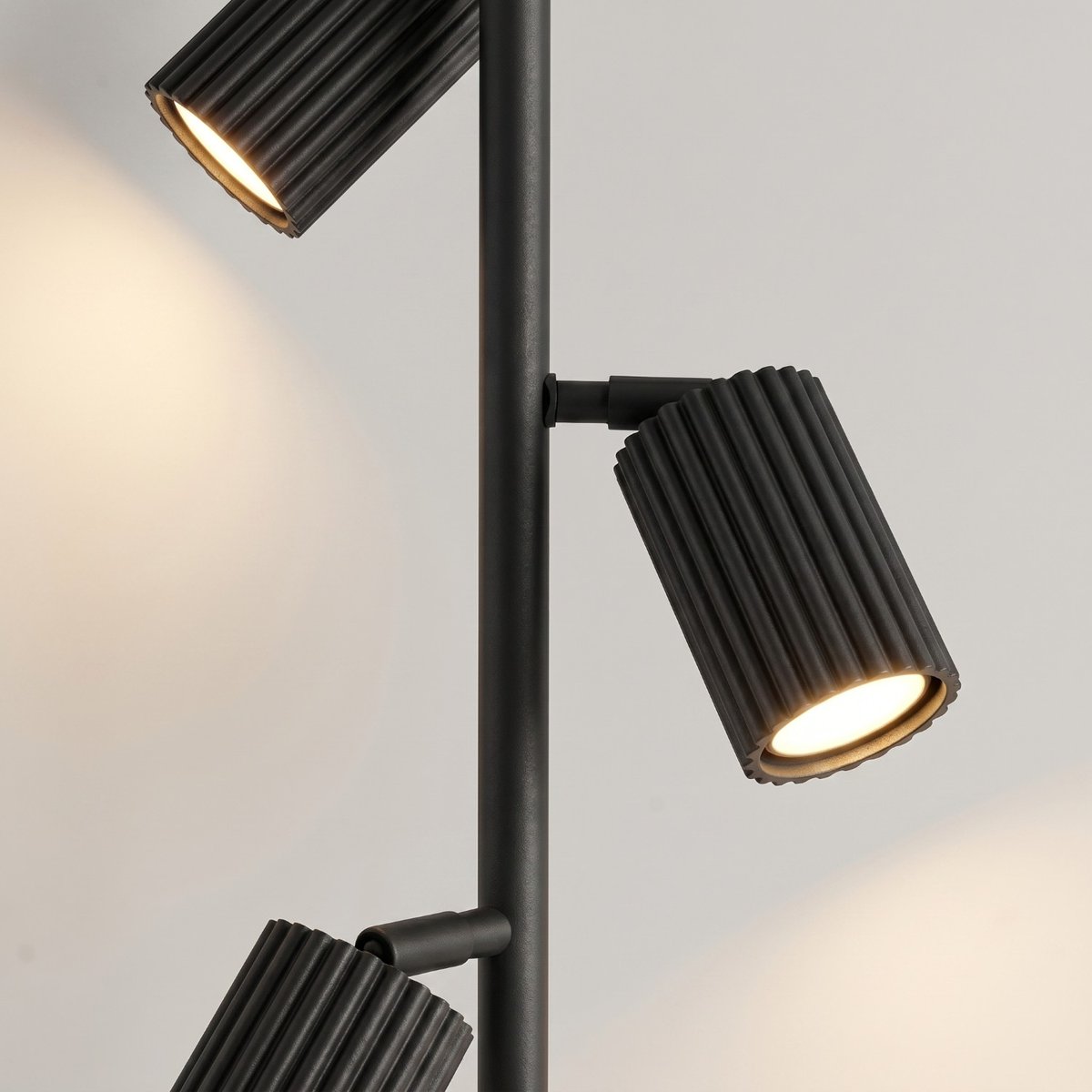 Lampadaire Aluminium Noir GU10 3 KARBON noir, EDEN