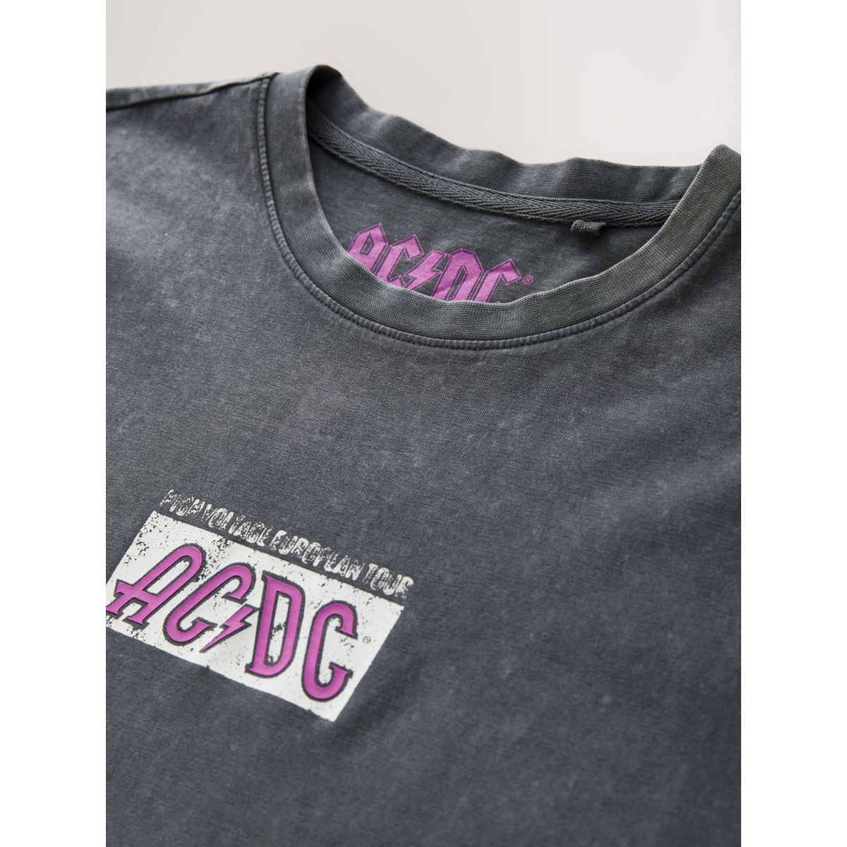 T-shirt à imprimé groupe de musique noir acdc, NEXT