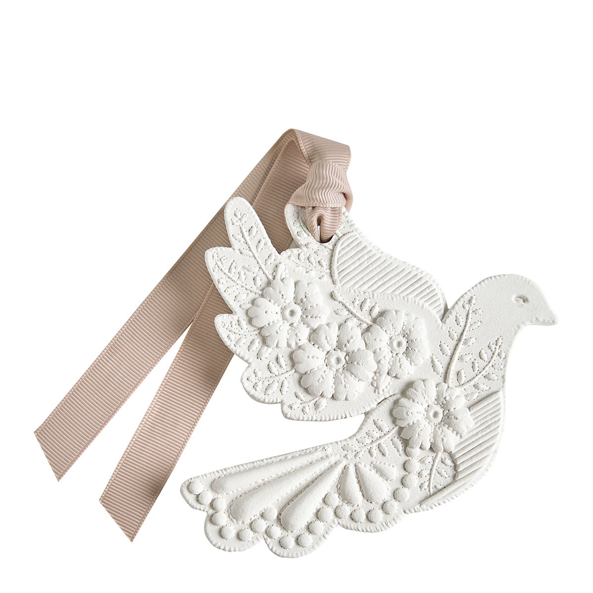 Décor parfumé Colombe en Fleurs - VOILE DE LIN blanc, MATHILDE M