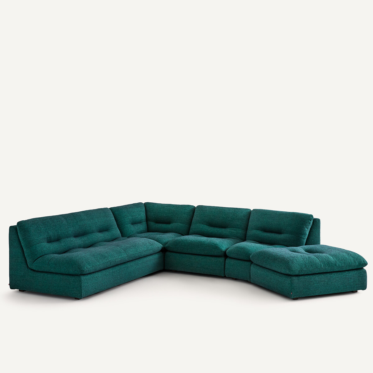 3-Sitzer-Sofa, modular, aus meliertem, Stoff, GIULIANO dunkelgrün, AM.PM