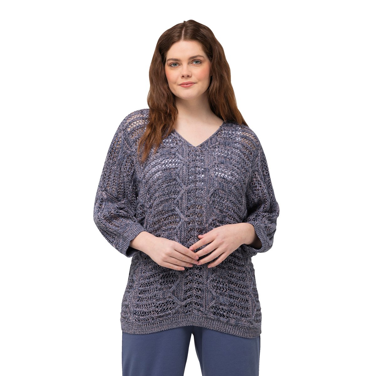 Pull en coton bio bleu encre, ULLA POPKEN