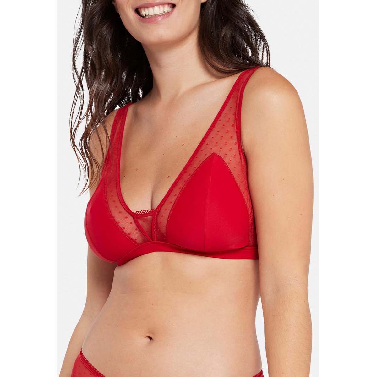 Brassière sans armature Rosie rouge pourpre, MISS SANS COMPLEXE