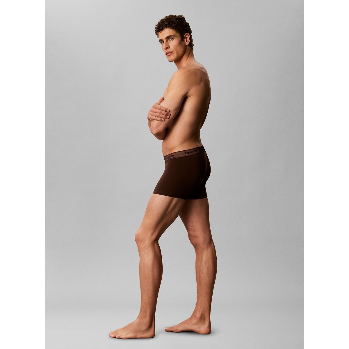 Lot de 3 caleçons, Icon Cotton Stretch noir + marron + beige, CALVIN KLEIN UNDERWEAR
