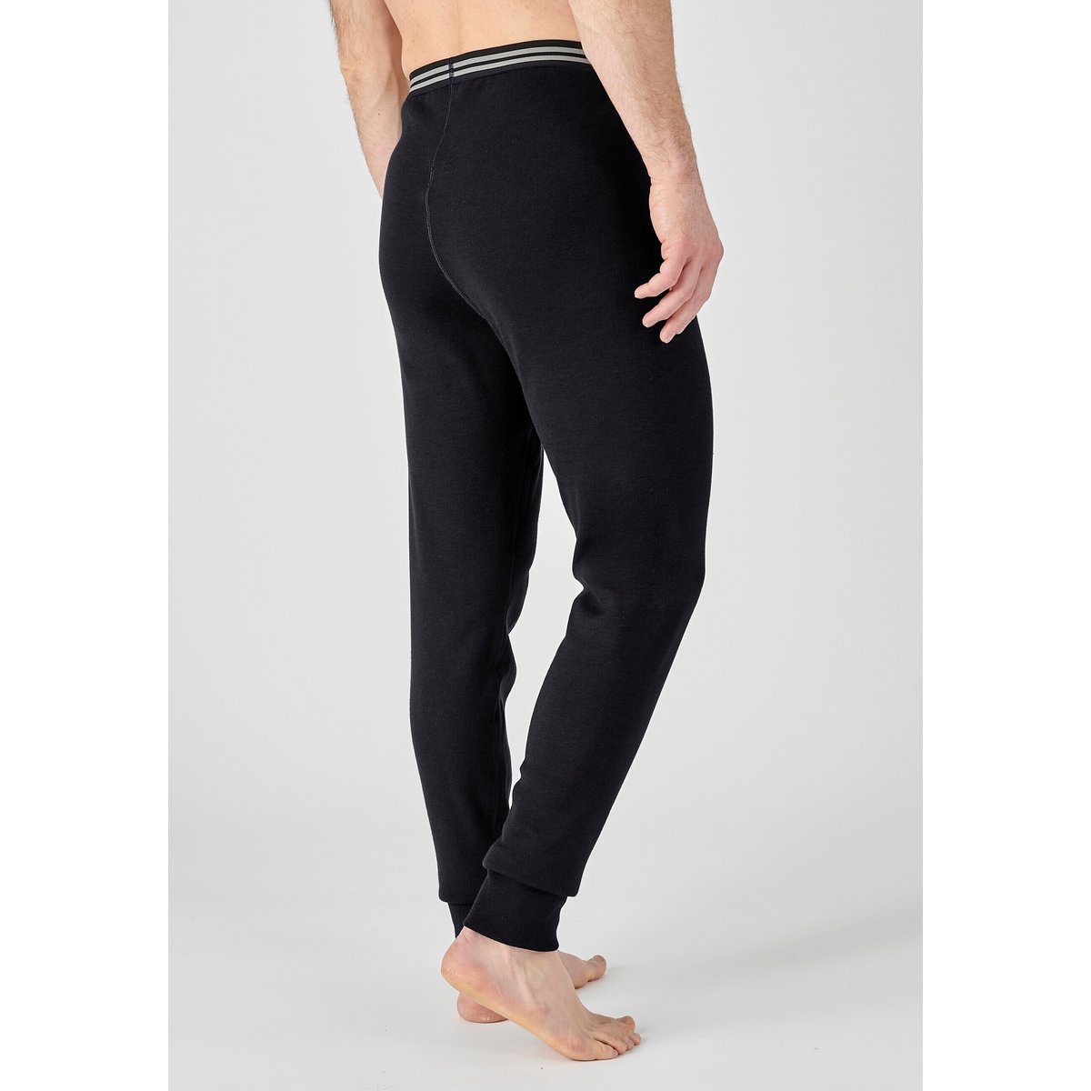 Caleçon ouvert Thermolactyl, molleton gratté - Standard noir, DAMART