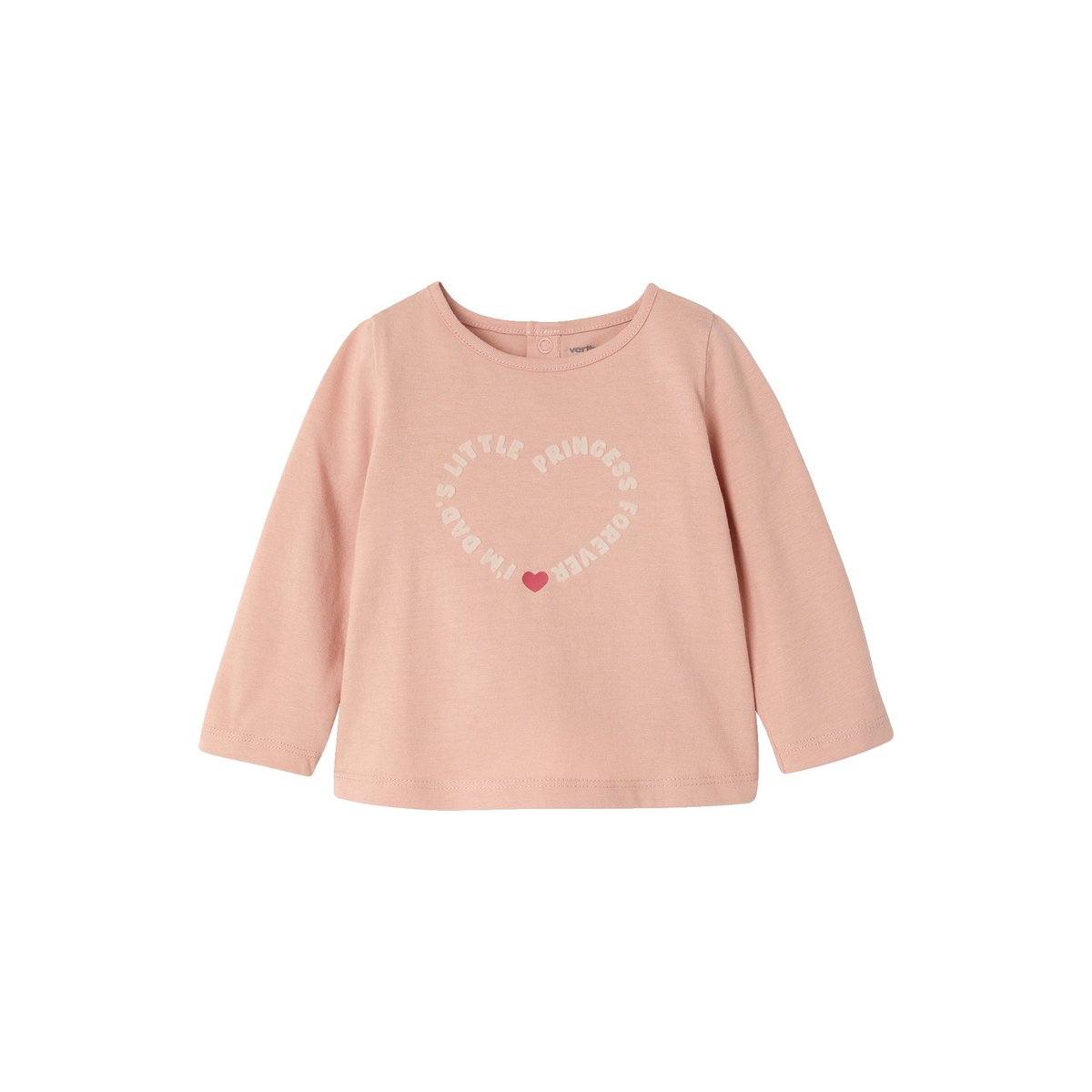 T-shirt manches longues rose poudré, VERTBAUDET