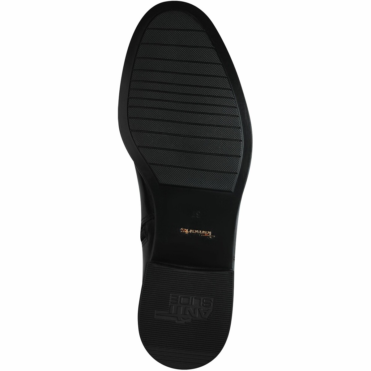 Bottes plates en cuir noir, TAMARIS
