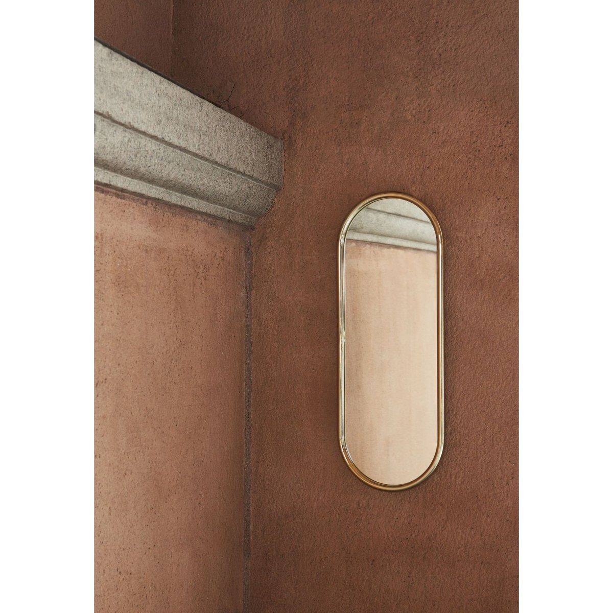 Miroir Mural Angui Ovale H 78 X L 29 cm noir, AYTM