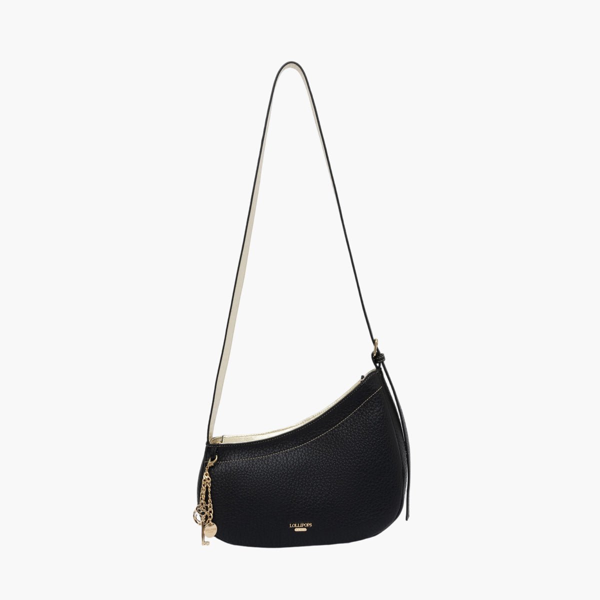 Sac porté épaule  Todora M noir,doré, LOLLIPOPS
