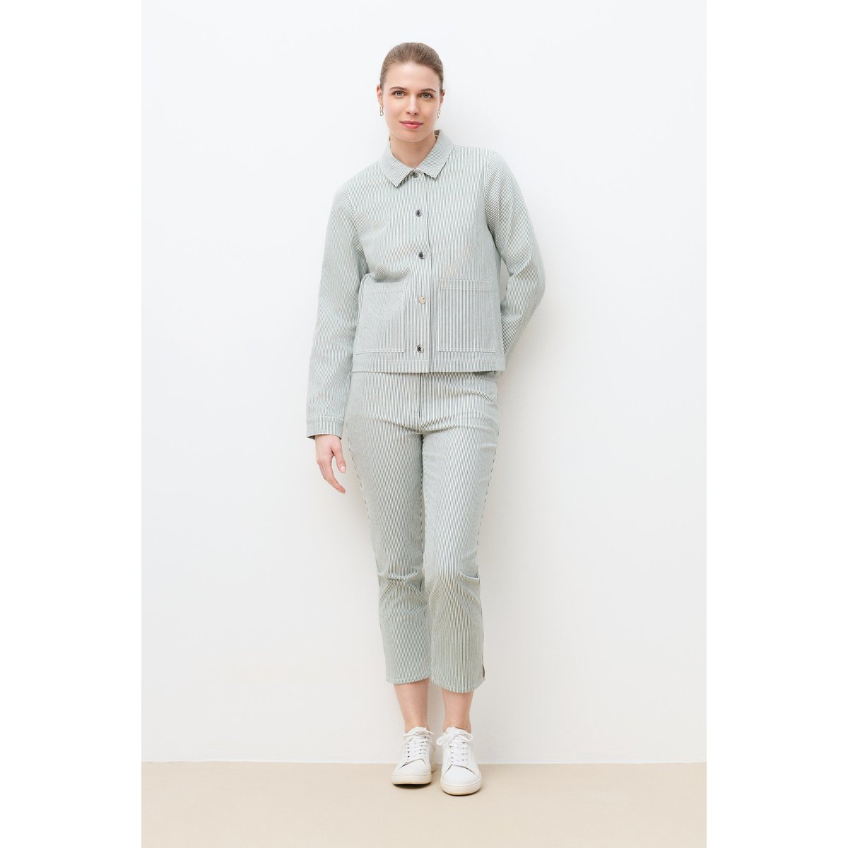 Veste Vaninastripe vert foncé, CAROLL