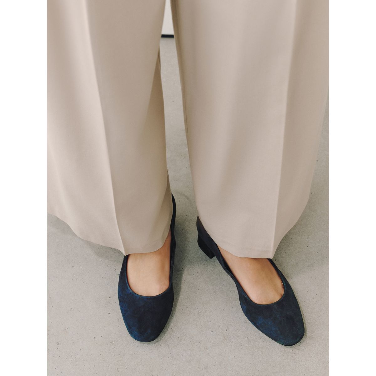 Escarpins en cuir à talon forever comfort® bleu marine, NEXT