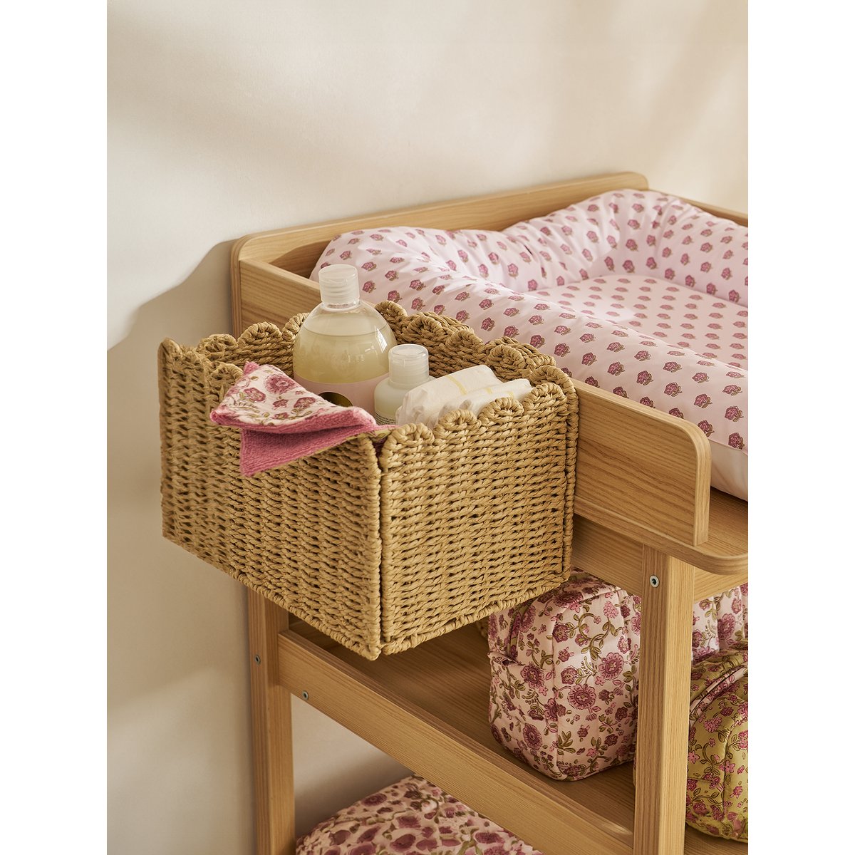 Panier de rangement pour table à langer FESTON beige, VERTBAUDET