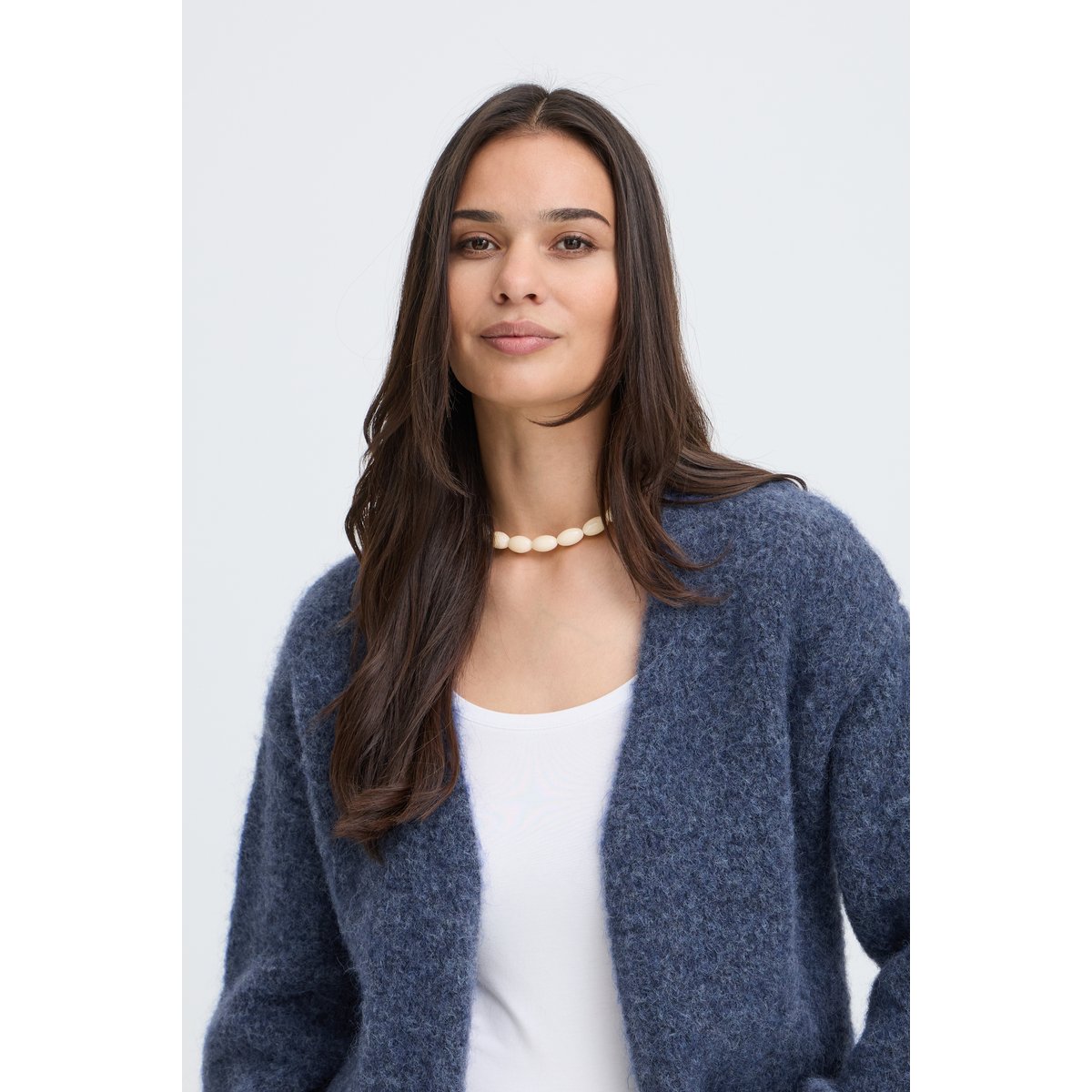 Á manches longues bleu blue horizon melange, B.YOUNG