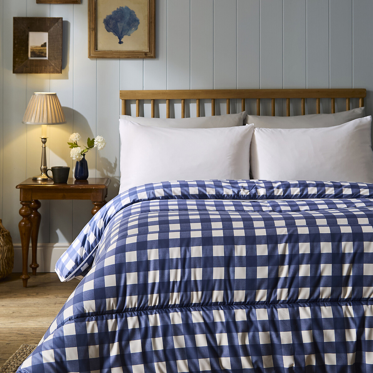 10.5 Tog Coverless Duvet Set Gingham navy, NIGHT LARK