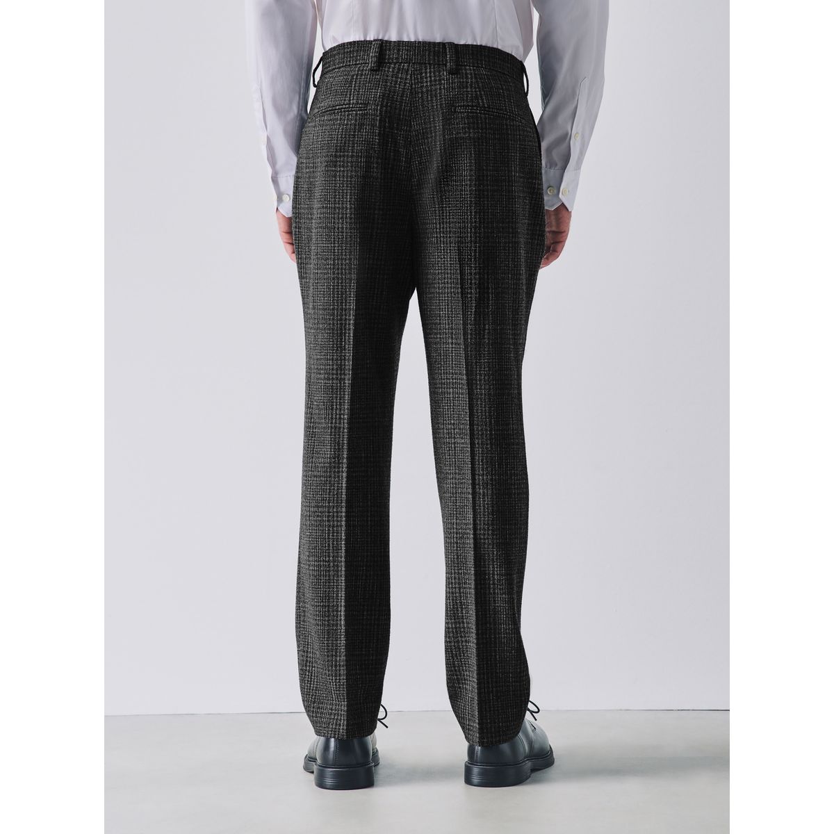 Pantalon de costume slim bouclé à carreaux gris anthracite, NEXT