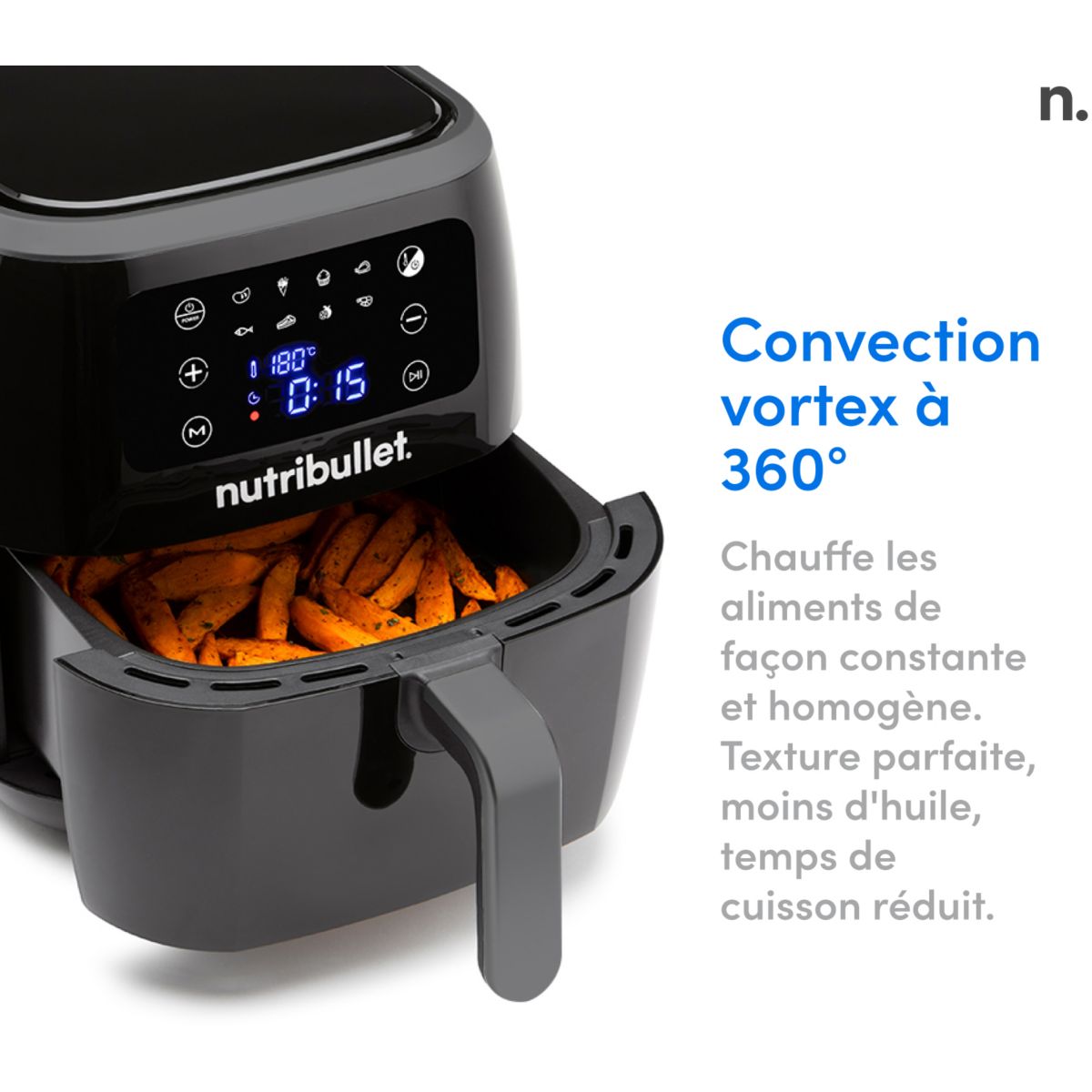Friteuse sans huile airfryer NBA071B couleur unique, NUTRIBULLET