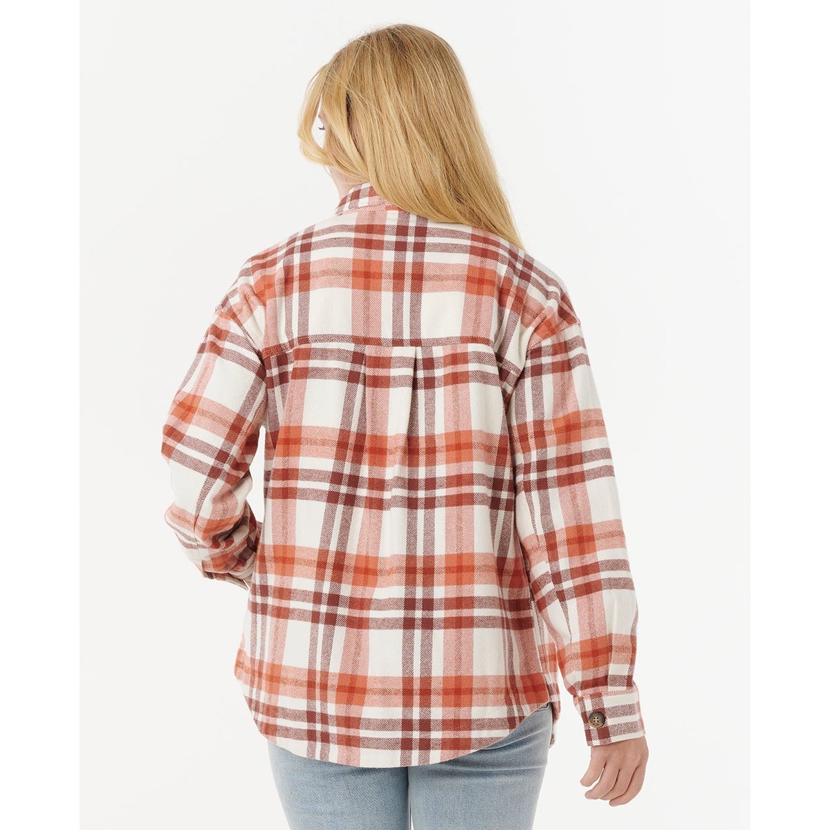 Chemise en flanelle à manches longues OCEANS brique, RIP CURL