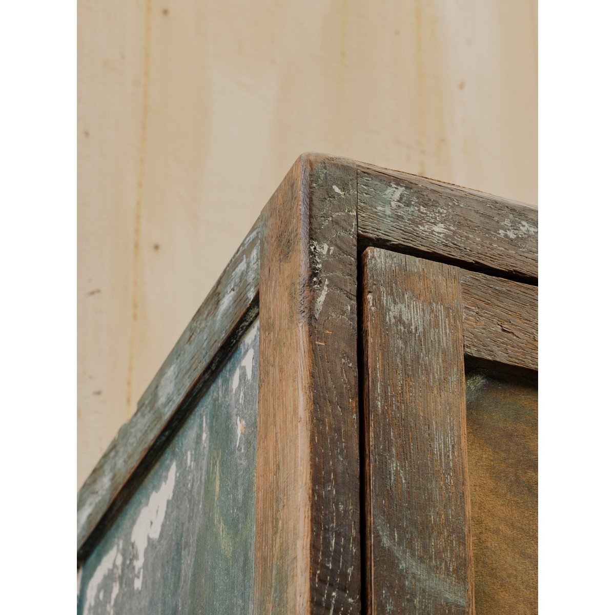 Armoire vestiaire en bois vert foncé Blandine N°487 - Bon état vert foncé, DEBONGOUT