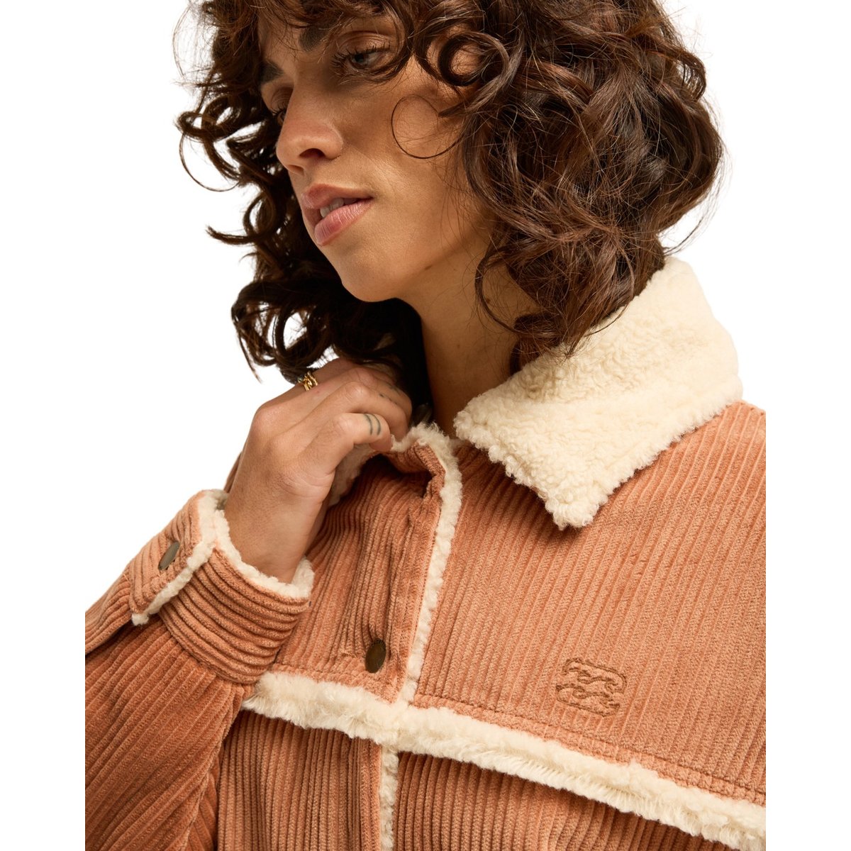 Veste CORD IN LOVE rouge sugar almond, BILLABONG