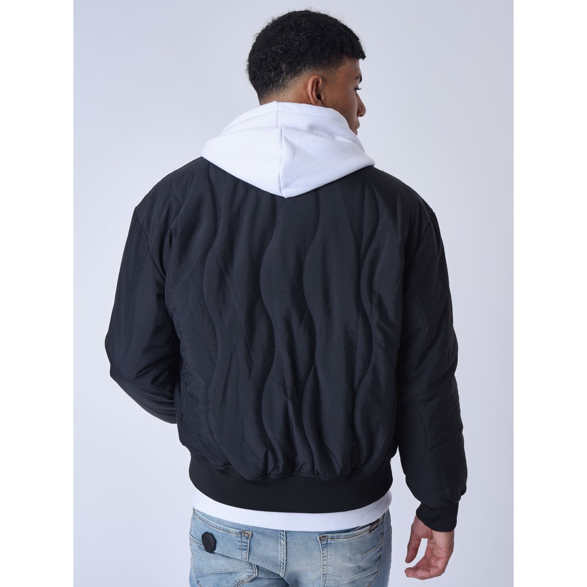 Veste matelassage vague noir, PROJECT X