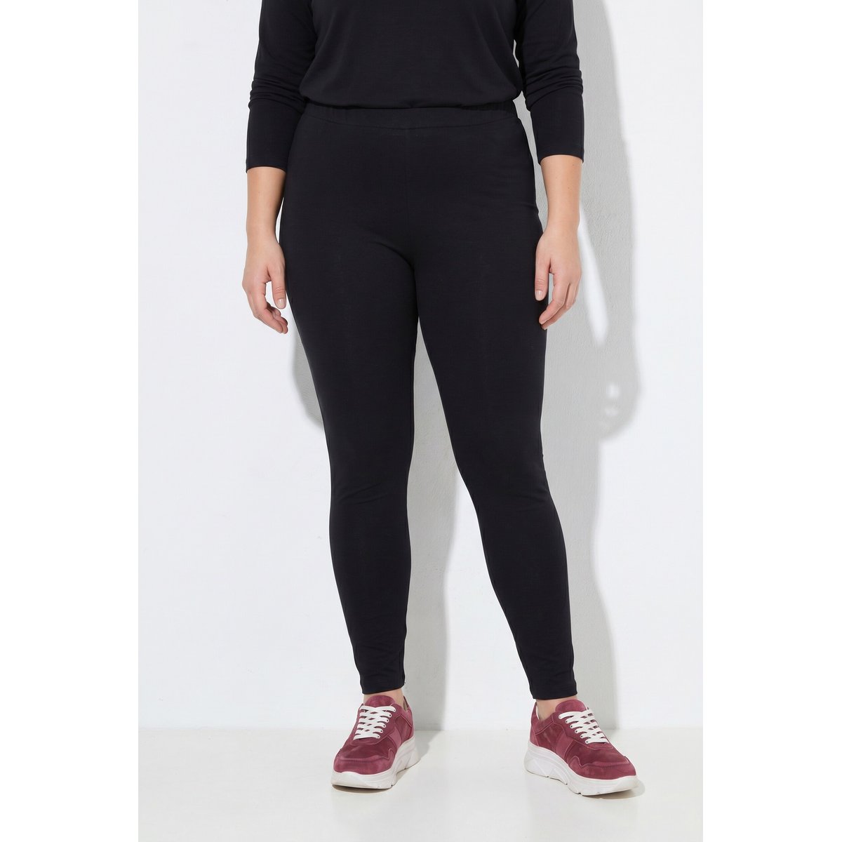 Legging « Cut It Your Way » en coton bio noir, ULLA POPKEN
