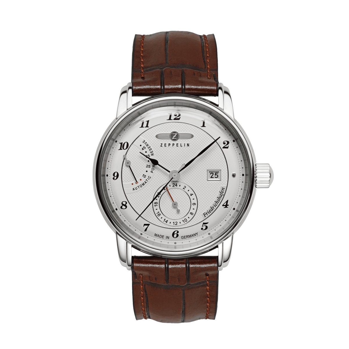 Montre Analogique FRIEDRICHSHAFEN argenté blanc marron, ZEPPELIN