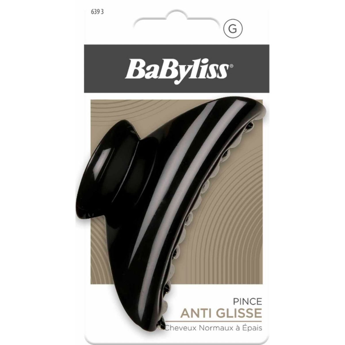Pince cheveux antiglisse couleur unique, BABYLISS