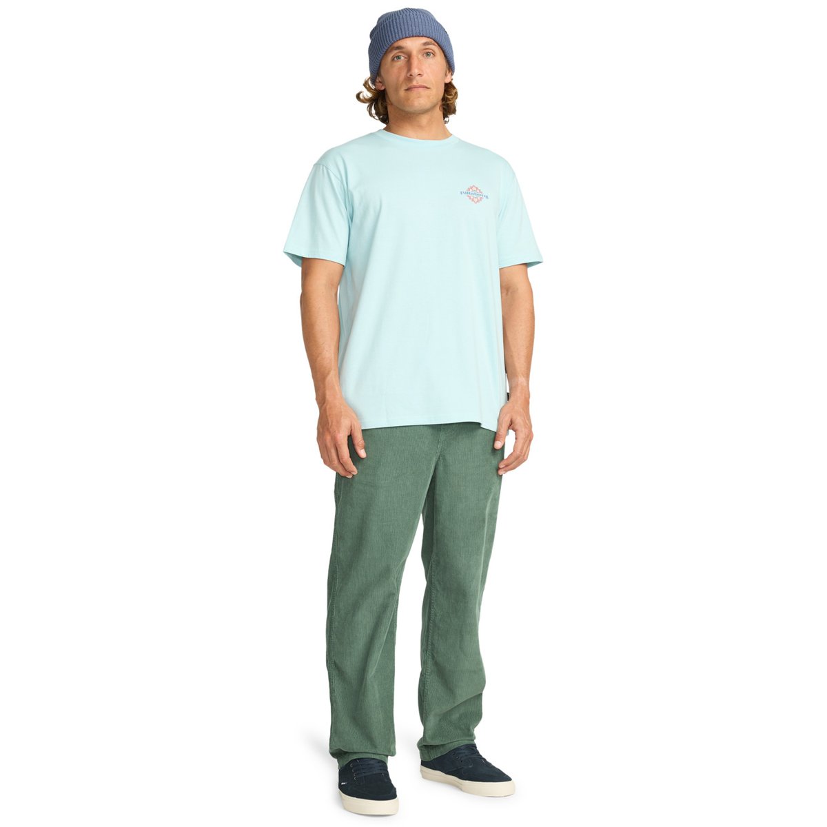 T shirt manches courtes SEGMENT bleu dusty blue, BILLABONG