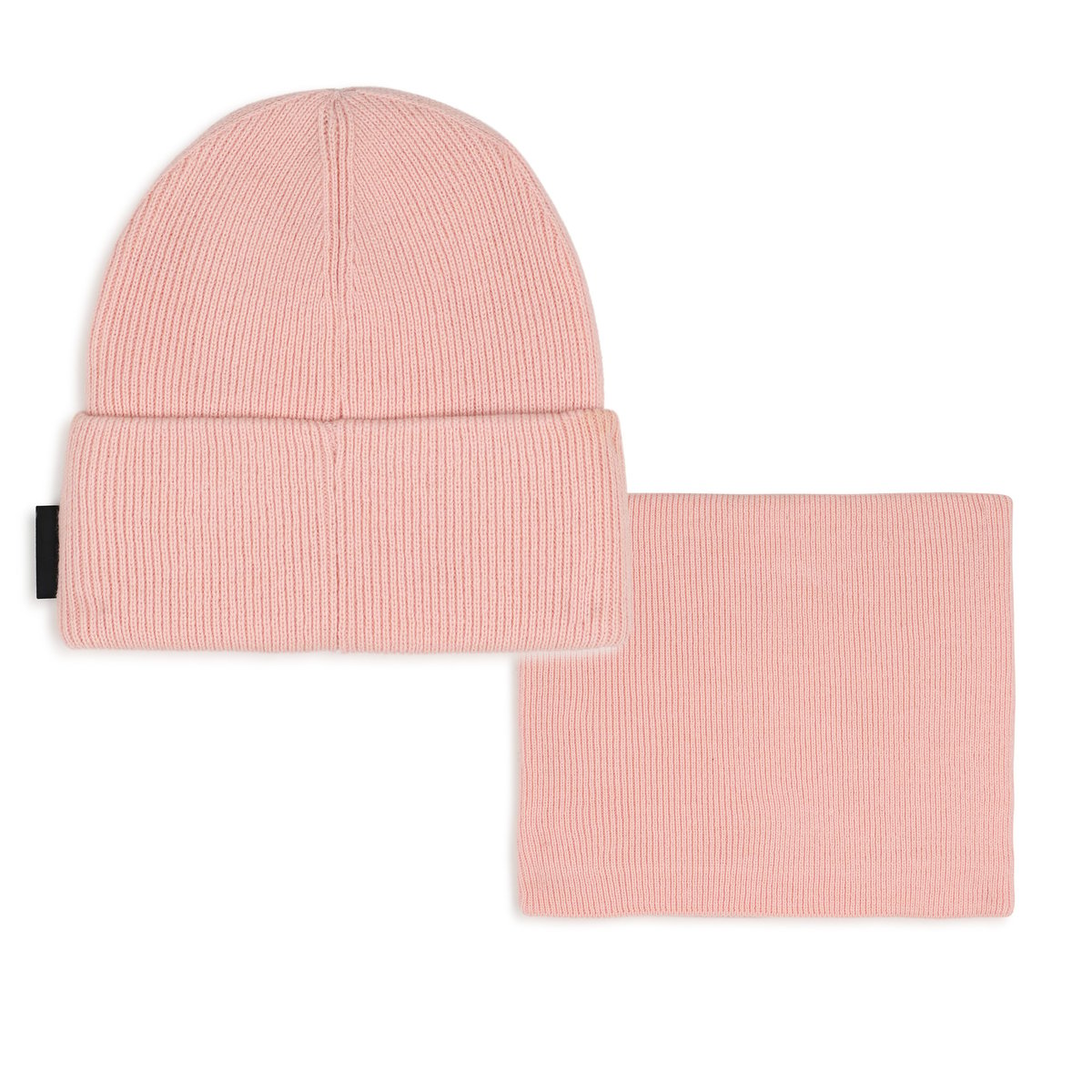 Ensemble bonnet et tour de cou rose petale, KARL LAGERFELD KIDS