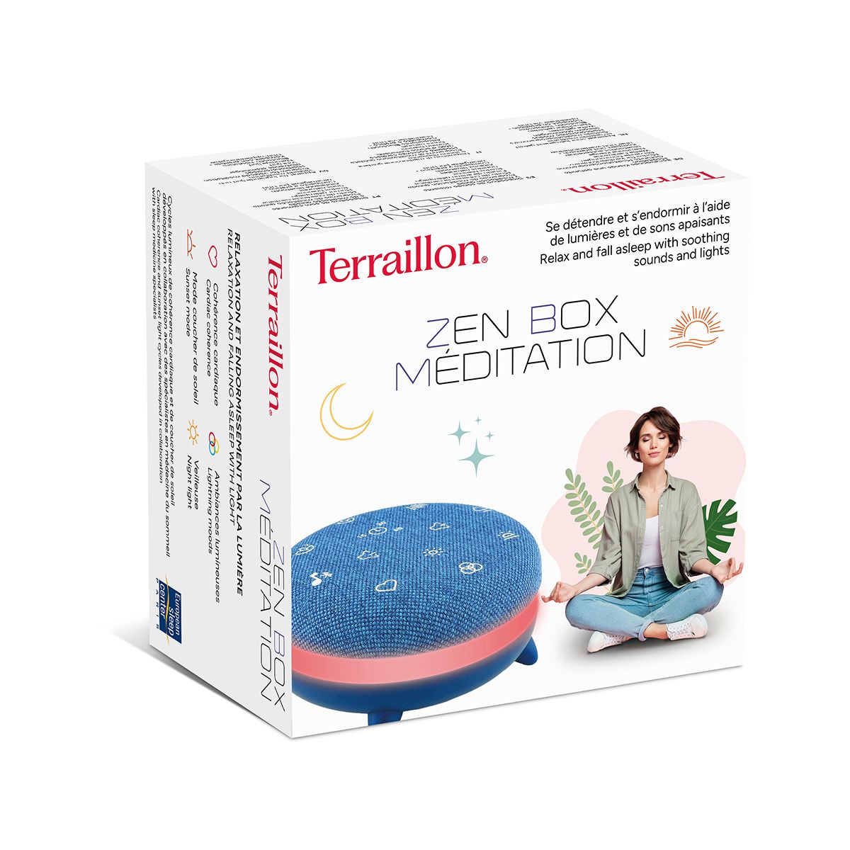 Générateur de bruits blancs Zen Box Meditation couleur unique, TERRAILLON